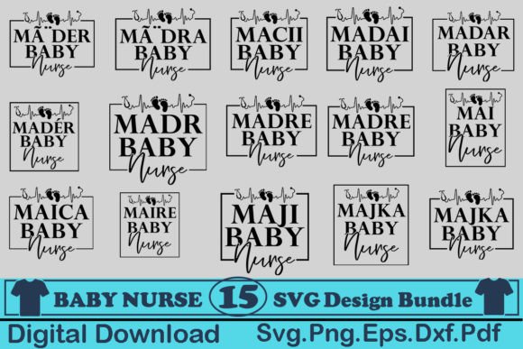 Baby Nurse SVG Bundle: Graphics for Crafts