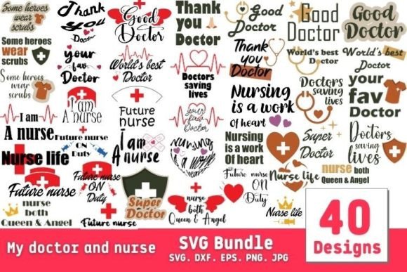 Doctor & Nurse SVG Bundle: Crafts and Graphics