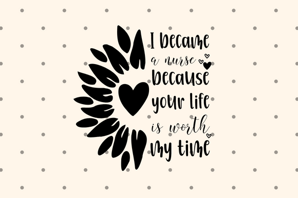 Nurse Sunflower Graphics for Crafts & Web