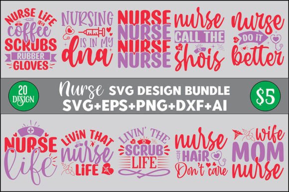 Nurse Svg Bundle: Graphics for Crafts & Branding