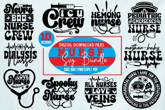 Nurse Svg Design Bundle 2: Graphics for Crafts