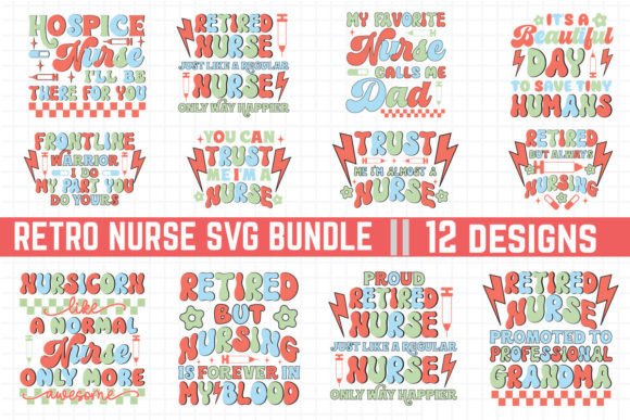 Retro Nurse SVG Bundle: Elevate Crafts & Graphics