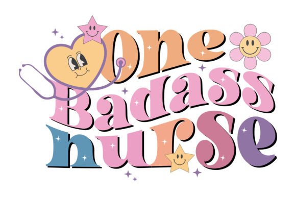 Retro One Badass Nurse Svg for Crafts & Graphics
